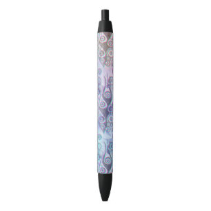 Stylo Noir Tattoo flammes & cercles motif + votre backgr.