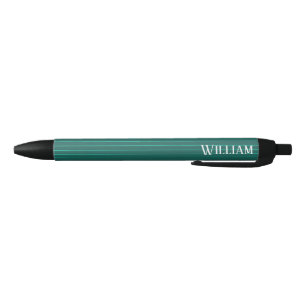 Stylo Noir Teal pinstripes