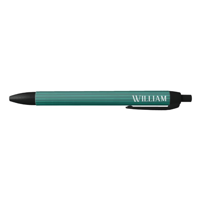 Stylo Noir Teal pinstripes (Bas)