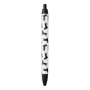 Stylo Noir Teckels noirs et motif bronzage de Doxie