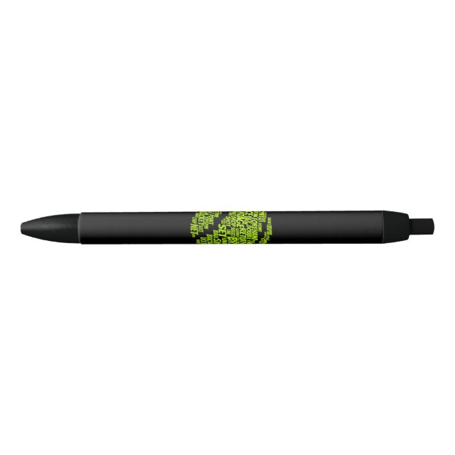 Stylo Noir Termes Tennis Joueur De Tennis Jouer Tennis Ball (Devant)