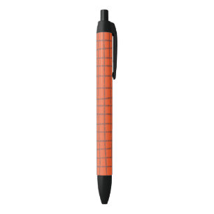 Stylo Noir Terracotta Check Motif lisse et élégant