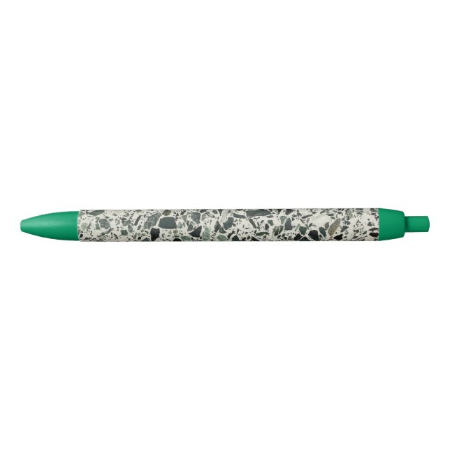 Stylo Noir Terrazzo vert (Devant)