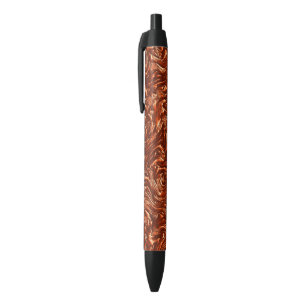 Stylo Noir Terre cuite brune texturée
