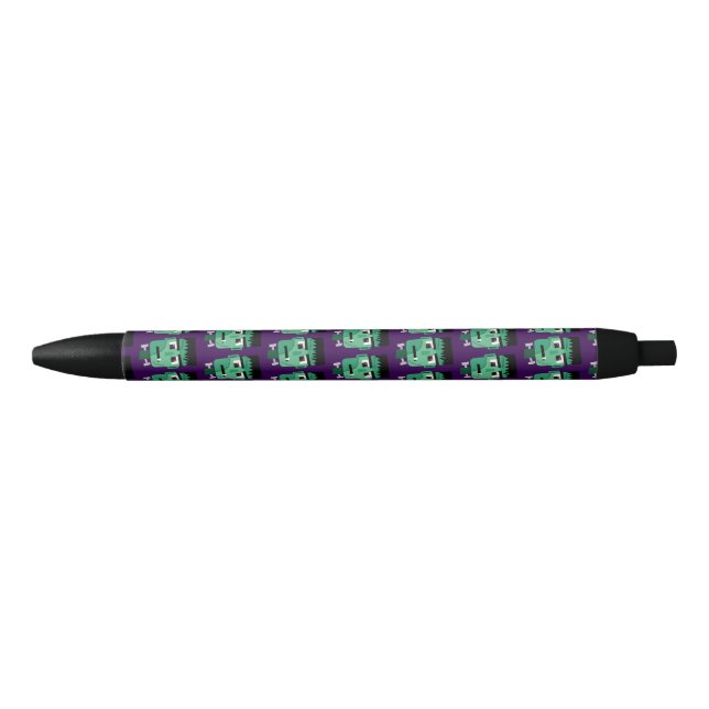 Stylo Noir Tête de monstre de Frankenstein (Devant)