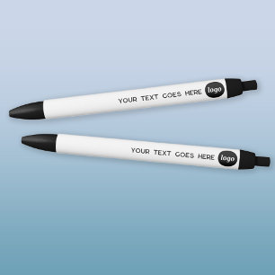 Stylo Noir Texte de logo promotionnel d'entreprise