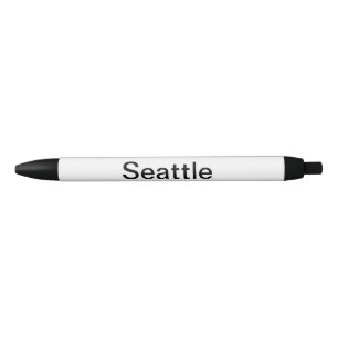 Stylo Noir Texte simple minimal ajoutez votre nom lieu ville