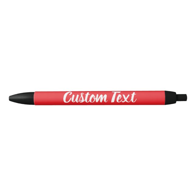Stylo Noir Texte simple sur fond rouge avec modèle de script  (Devant)