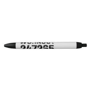 Stylo Noir Texte usé et rayé Workout 247365 noir