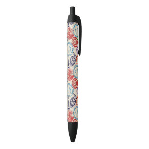 Stylo Noir Texture avec de vrais timbres