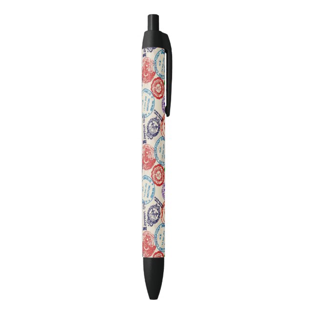 Stylo Noir Texture avec de vrais timbres (Bas (Vertical))