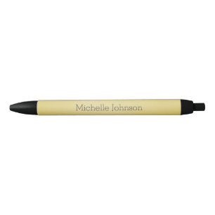 Stylo Noir Texture de granit beige personnalisée