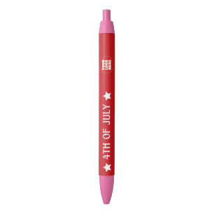 Stylo Noir Thème de drapeau américain Promotionnel personnali