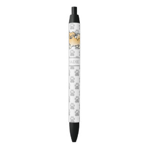 Stylo Noir Tibétain Spaniel Fawn Sable Chien de Dessin Animé