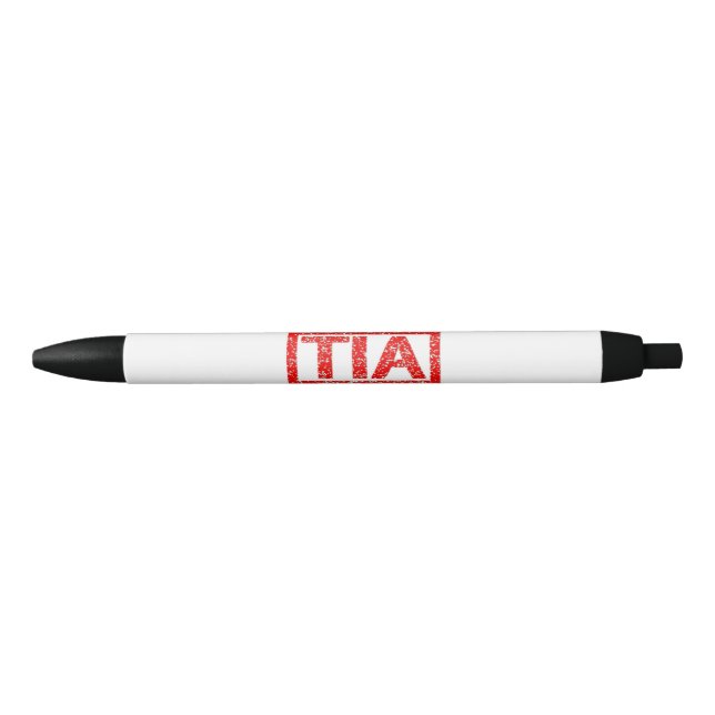 Stylo Noir Timbre de Tia (Devant)