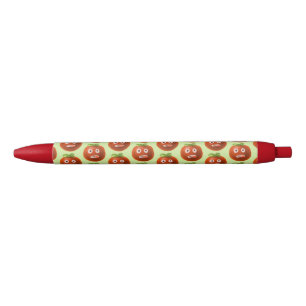 Stylo Noir Tomate drôle verte de bande dessinée