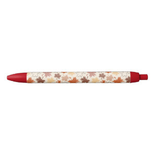 Stylo Noir Tons terreux de la feuille d'érable d'automne