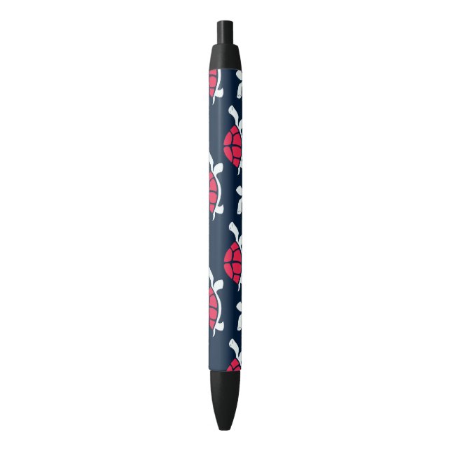 Stylo Noir Tortue rouge (devant Vertical)
