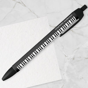 Stylo Noir Touches de piano personnalisées Clavier Musique mu