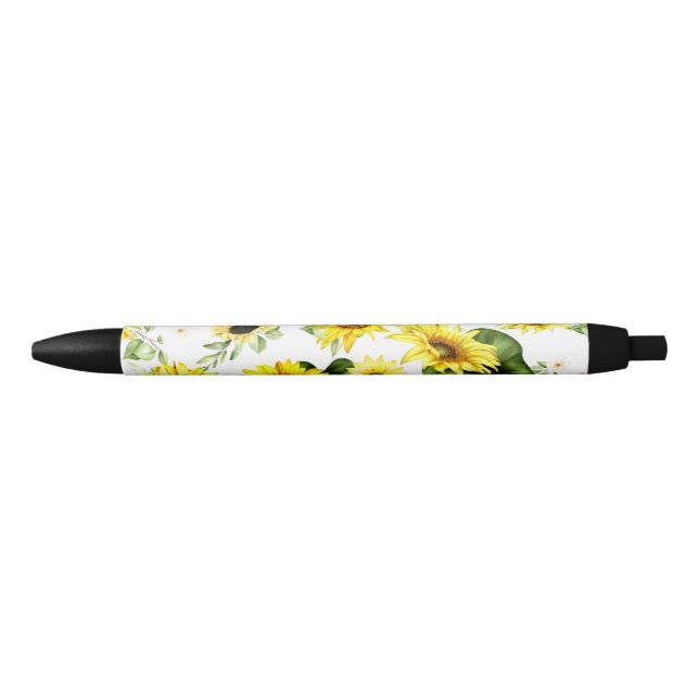 Stylo Noir Tournesol d'aquarelle 7 (Devant)