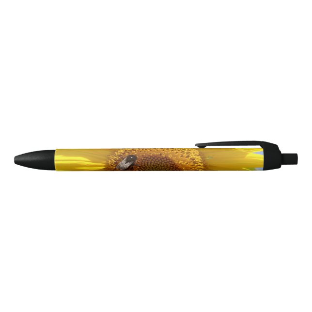 Stylo Noir Tournesol jaune (Haut)