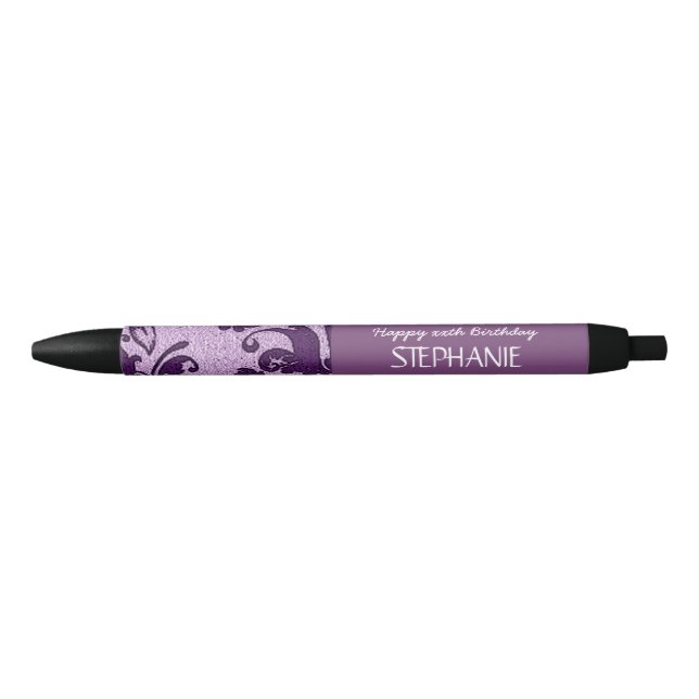 Stylo Noir Tout anniversaire de damassé d'année pour son A01 (Devant)