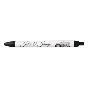 Stylo Noir Tracteur vintage Fermier Coutume Mariage Faveur Ca
