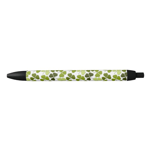 Stylo Noir Trèfle vert dans une variété de nuances (Devant)