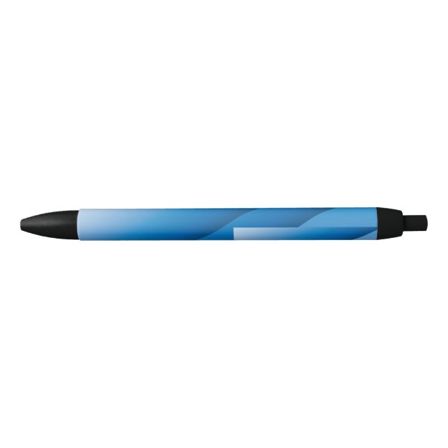 Stylo Noir Triangles bleus tournant (Devant)