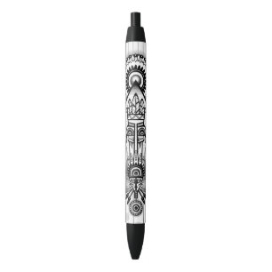 Stylo Noir Tribal autochtone Abstrait