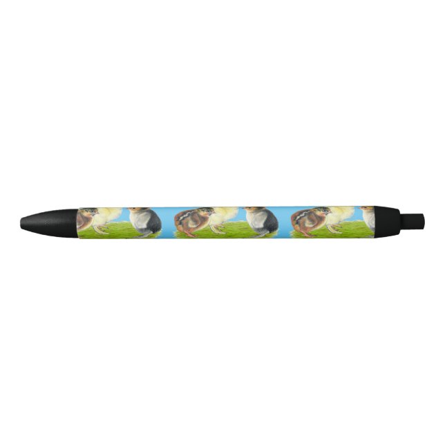 Stylo Noir Trio de poussins (Devant)