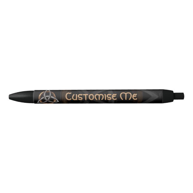 Stylo Noir Triquetra (Brown/Argent) (Devant)