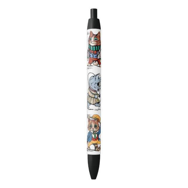 Stylo Noir Trois chats, Louis Wain (devant Vertical)