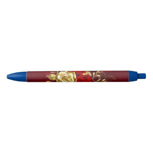 Stylo Noir Trois Roses de bijoux