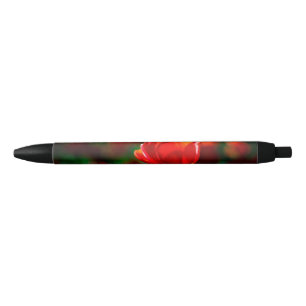 Stylo Noir Tulipe rouge - Mystère de floraison