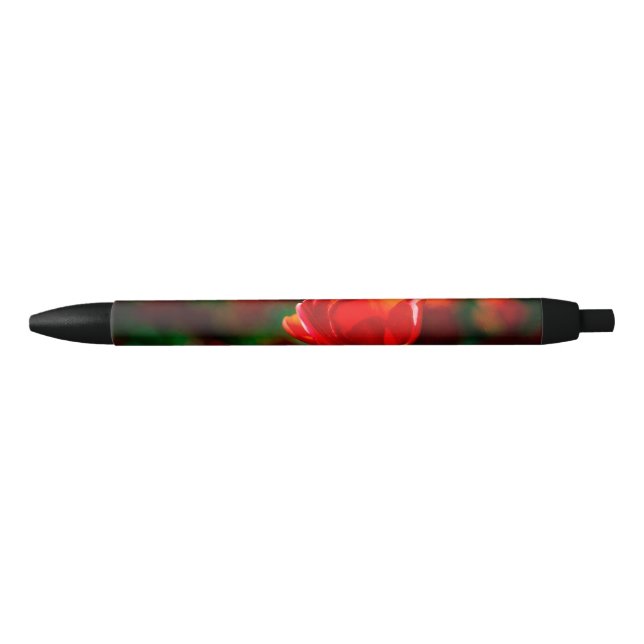 Stylo Noir Tulipe rouge - Mystère de floraison (Devant)