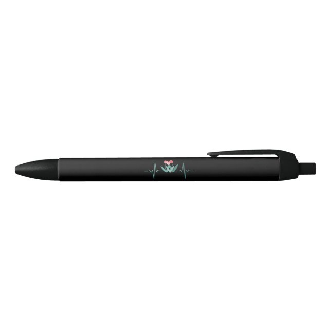 Stylo Noir Tulipes rouges (Haut)