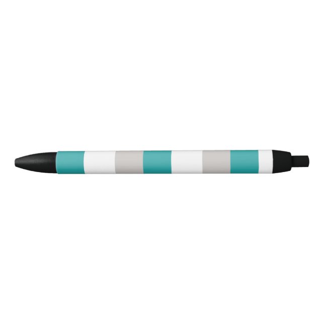 Stylo Noir Turquoise, Argile et Blancs (Devant)