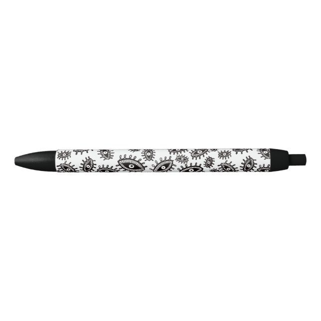 Stylo Noir Twily yeux blanc (Devant)