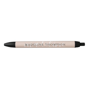 Stylo Noir Typographie minimaliste Boho Cream Beige Script