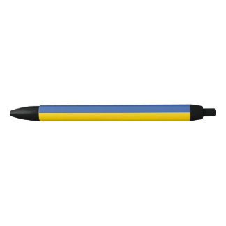 Stylo Noir Ukraine Drapeau, Ukraine Pays Cadeau Patriotique