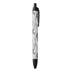 Stylo Noir Un club des messieurs. Motif 2 de moustache