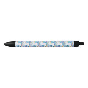 Stylo Noir Unicornes aquarelle