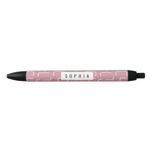 Stylo Noir Urban Geo Rose Poussiéreuse Motif de Blender