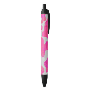 Stylo Noir Vache rose et blanc chaud
