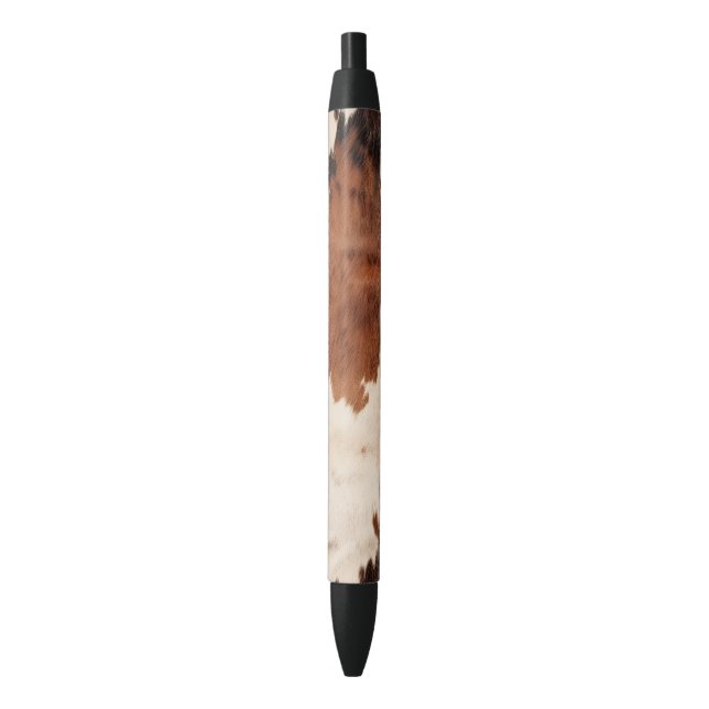 Stylo Noir Vachette Brown noire blanche aux Faux (devant Vertical)