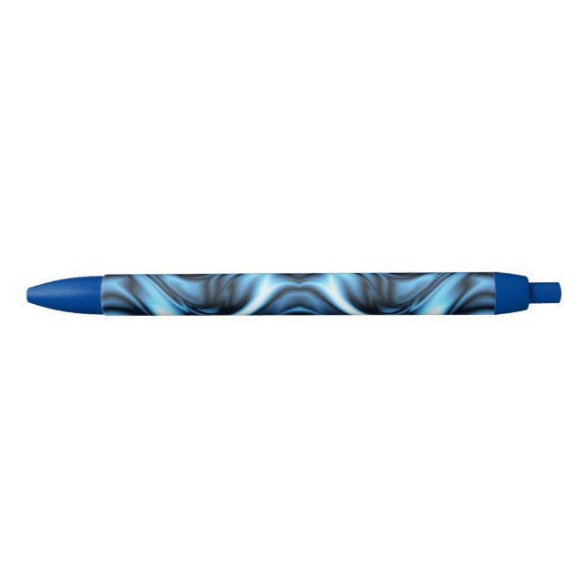 Stylo Noir Vague de soie bleue (Devant)