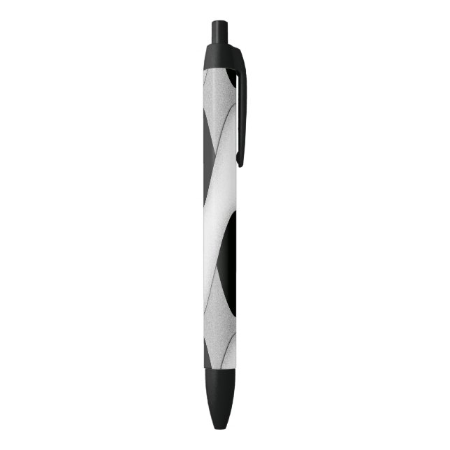 Stylo Noir Vague noire et blanche (Bas (Vertical))