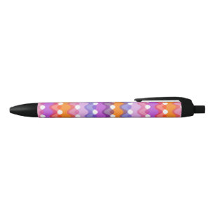 Stylo Noir Vagues rétro
