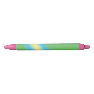 Stylo Noir Vert avec tuyau jaune